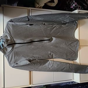 Gray 3/4 zip Nike top